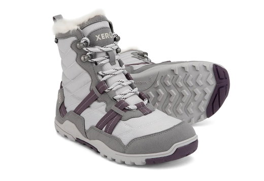 Xero Shoes Minimal-Winterstiefel Alpine Snow Boot (warm, wasserdicht, gefüttert) frostgrau/weiss Damen