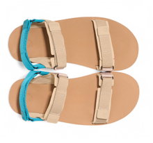 Sandały Xero Shoes D-Trail beżowo-brązowe/niebieskie damskie