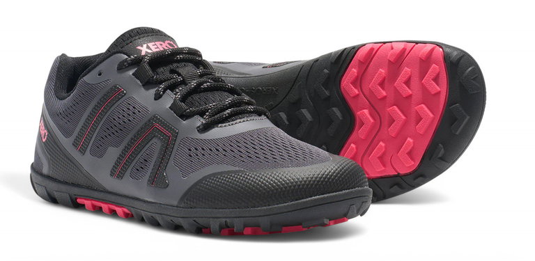 Xero Shoes Minimal-Travelschuhe Mesa Trail II asphaltgrau/berry Damen