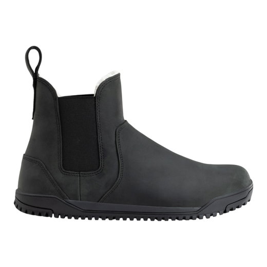 Xero Shoes Minimal-Winterstiefel Ridgeway Chelsea Lined (warm, Cozy-Futter aus Kunstlammfell) schwarz Damen
