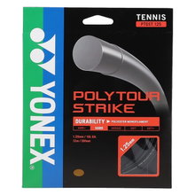 Besaitung mit Tennissaite Poly Tour Strike (Haltbarkeit+Kontrolle) schwarz