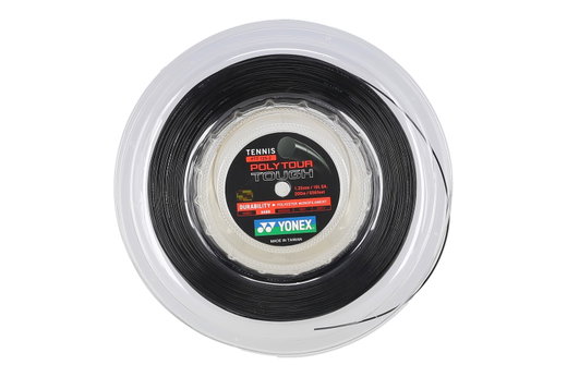 Yonex Tennissaite Poly Tour Tough 1.25 (Haltbarkeit) schwarz 200m Rolle