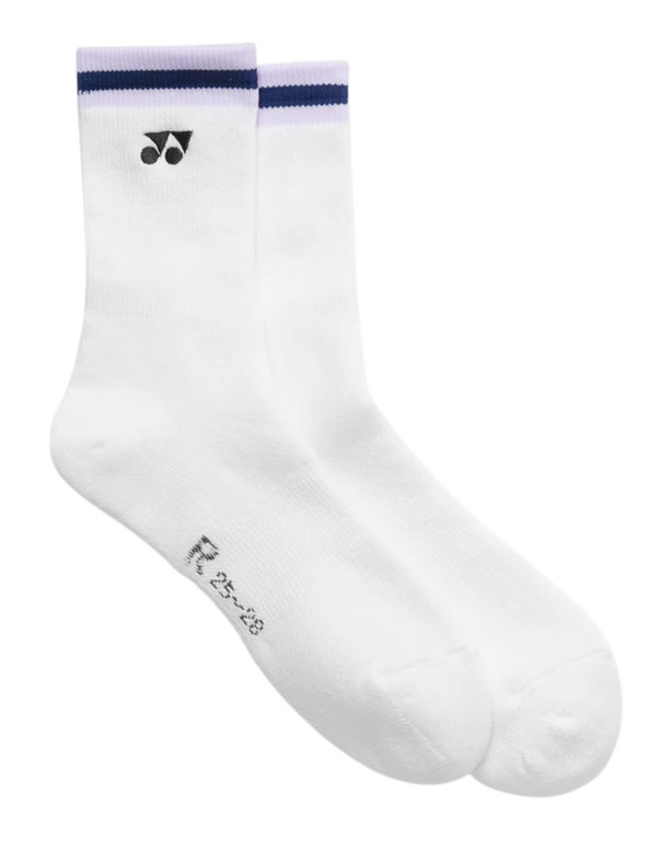 Yonex Sportsocke Crew 19252 Stripe 2026 weiss/lila - 1 Paar