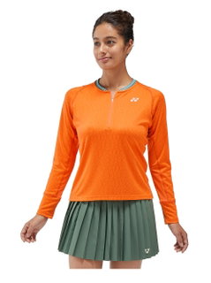 Yonex Tennis Long Sleeve Shirt Crew Neck French Open (Roland Garros) 2024 orange Women