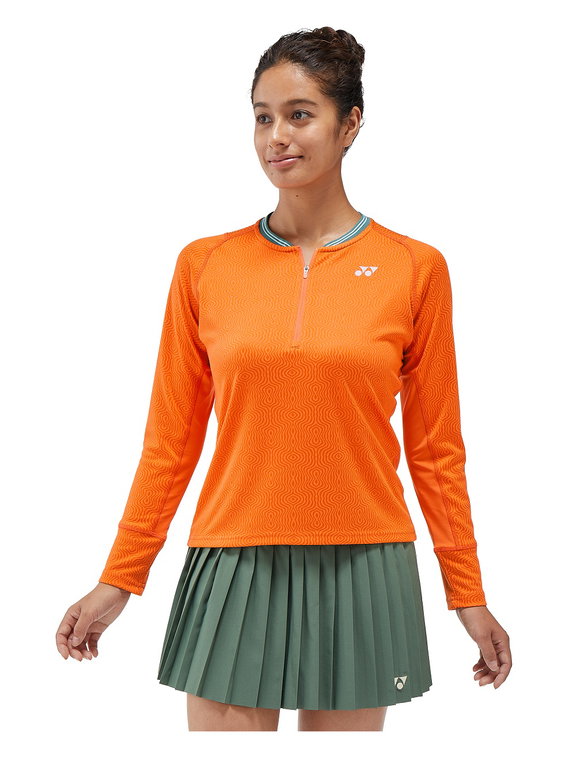 Yonex Tennis-Langarmshirt Crew Neck French Open (Roland Garros) 2024 orange Damen