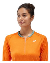 Yonex Tennis Long Sleeve Shirt Crew Neck French Open (Roland Garros) 2024 orange Women