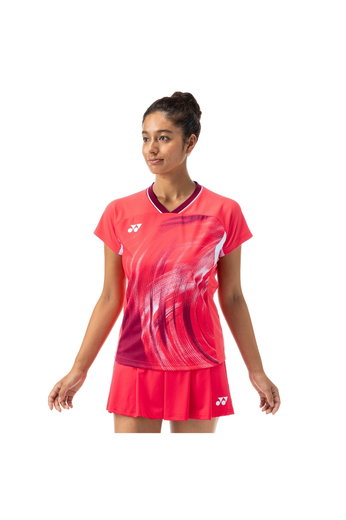Yonex Badminton-Shirt Crew Neck Tournament (Deutschland) 2024 rot Damen