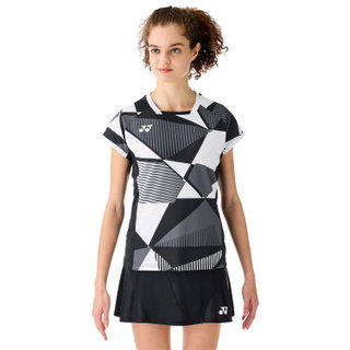 Yonex Badminton Shirt Crew Neck Tournament 2025 black ladies