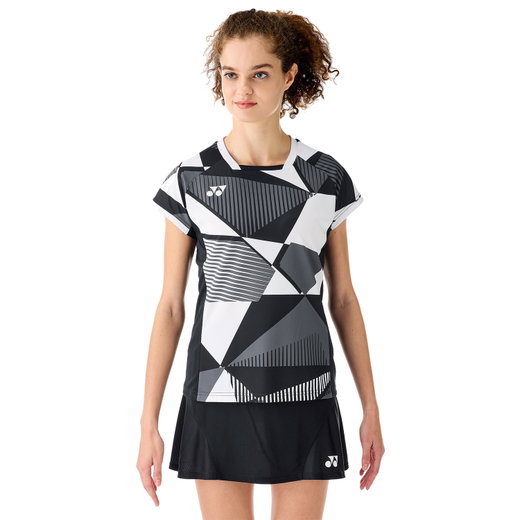 Yonex Badminton-Shirt Crew Neck Tournament 2025 schwarz Damen