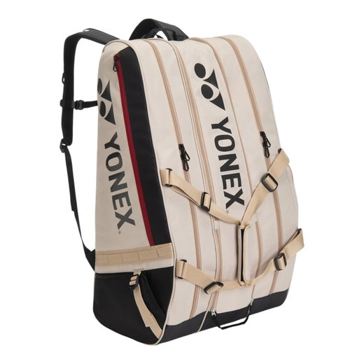 Yonex Racketbag Gearlogic Racquet (Racket bag, 3 main compartments, shoe compartment) 2026 beige 12-pack