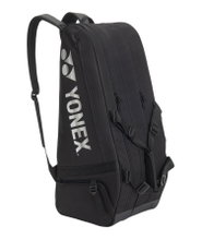 Torba na rakiety Yonex Racketbag Gearlogic (torba na rakiety, 2 główne komory, komora na buty) 2026 czarna 6-sztukowa