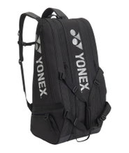Torba na rakiety Yonex Racketbag Gearlogic (torba na rakiety, 3 główne komory, komora na buty) 2026 czarna 9-sztukowa