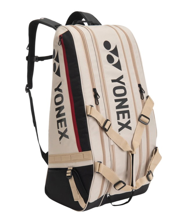 Yonex Racketbag Gearlogic Racquet (Schlägertasche, 3 Hauptfächer, Schuhfach) 2026 beige 9er