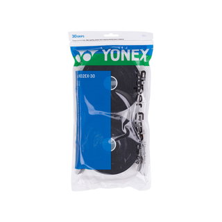 Yonex Overgrip Wet Super Grap 0.6mm (Komfort/glatt/leicht haftend) schwarz 30er Clip-Beutel