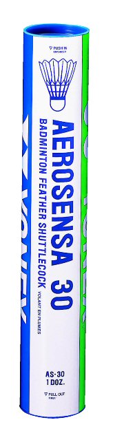Yonex Badminton Balls Aerosensa 30 Goose Natural Feather White Can 12pcs