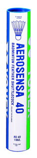 Yonex Badmintonbälle Aerosensa 40 Premium-Gänsefeder weiss Dose 12er