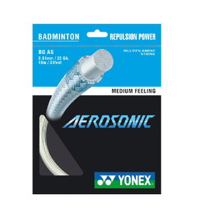 Yonex Badmintonsaite Aerosonic (Power+Komfort) weiss 10m Set