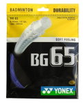 Yonex Badminton String BG65 (Allround+Durability) blue 10m Set