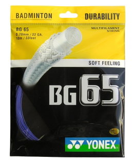 Yonex Badmintonsaite BG65 (Allround+Haltbarkeit) blau 10m Set