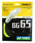 Yonex Badmintonsaite BG65 (Allround+Haltbarkeit) gelb 10m Set