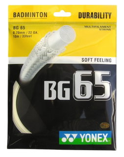 Yonex Badminton String BG65 (Allround+Durability) natural 10m Set