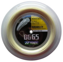 Yonex Badmintonsaite BG 65 0.70mm (Allround+Haltbarkeit) natur 200m Rolle