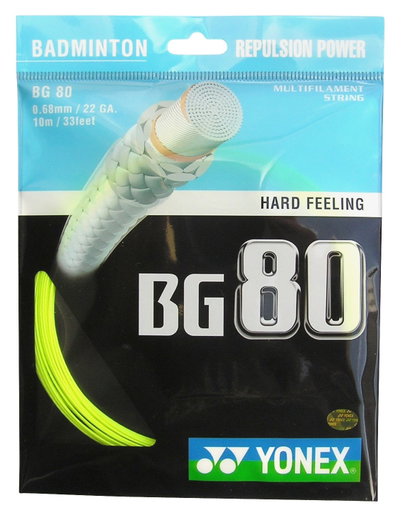 Yonex Badmintonsaite BG80 (Kontrolle+Touch) gelb 10m Set