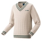 Yonex Sweater Pullover mit V-Ausschnitt beige Jungen