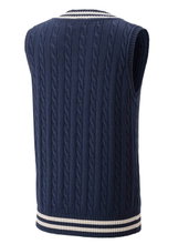 Yonex vest sweater with V-neck in indigo blue for boys