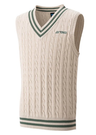 Yonex Weste Sweater mit V-Ausschnitt beige Jungen