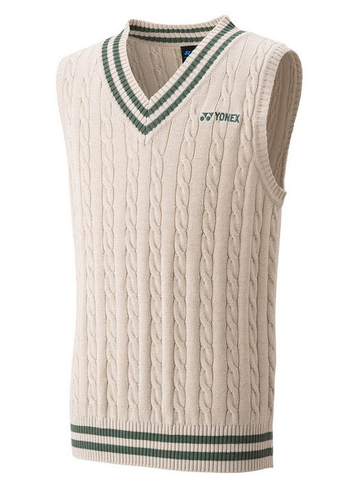 Yonex Weste Sweater mit V-Ausschnitt beige Jungen