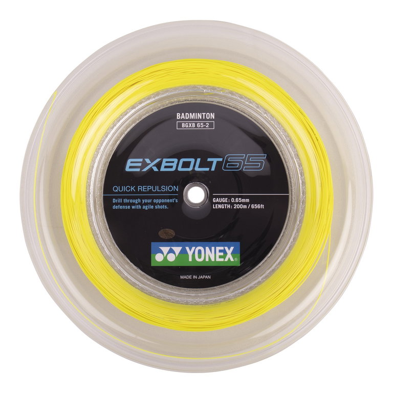 Yonex Badmintonsaite Exbolt 65 (Kontrolle) gelb 200m Rolle