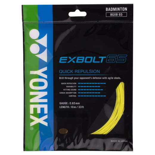 Naciąg z żyłki do badmintona Yonex Exbolt 65 żółty
