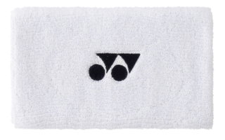 Yonex Schweissband Handgelenk Jumbo Logo Mitte 14x8cm weiss 1er