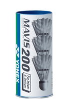 Yonex piłki do badmintona Mavis 200 nylonowe białe 3-pak