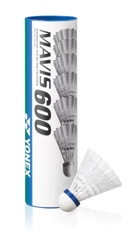 Yonex Badmintonbälle Mavis 600 Nylon weiss Dose 6er