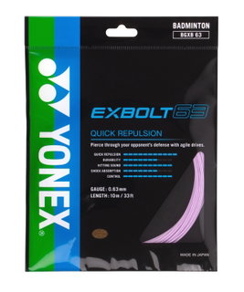 Yonex struna do badmintona Exbolt 63 (kontrola) lawendowa 10m zestaw