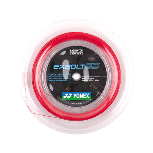 Yonex Badmintonsaite Exbolt 65 (Kontrolle) rot 200m Rolle
