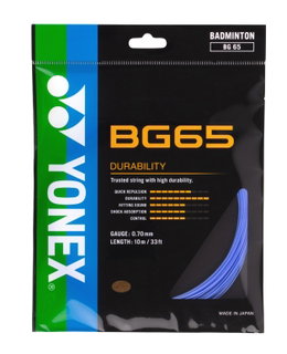 Yonex Badmintonsaite BG65 (Allround+Haltbarkeit) lavender Set 10m