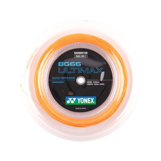 Yonex Badmintonsaite BG 66 Ultimax (Power+Komfort) orange 200m Rolle