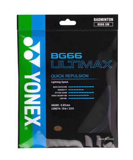 Yonex struna do badmintona BG 66 Ultimax (Moc+Komfort) czarna 10m zestaw