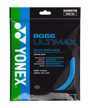 Yonex Badminton String BG 66 Ultimax (Power + Comfort) blue 10m set