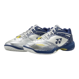 Yonex Badminton Shoes Power Cushion 65 Z4 Wide VA (Viktor Axelsen) Version 2 2026 silver/navy blue Men's