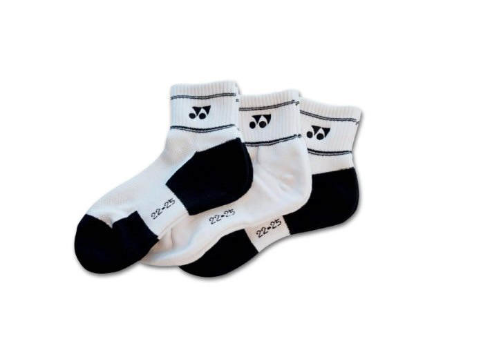 Yonex Sports Socks Ankle Indoor White/Black Men - 3 Pairs