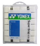 Yonex Overgrip Wet Super Grap 0.6mm (Comfort/smooth/lightly adhesive) white 12-piece clip bag