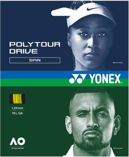 Yonex Tennissaite Poly Tour Drive 1.25 (Haltbarkeit+Spin) gelb 12m Set