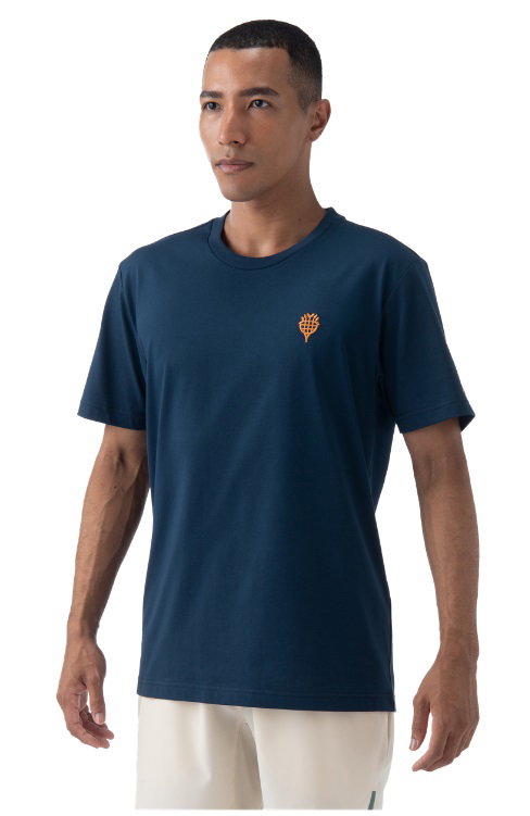 Yonex Sport-Tshirt Nature (Baumwolle) 2024 nachtblau Herren