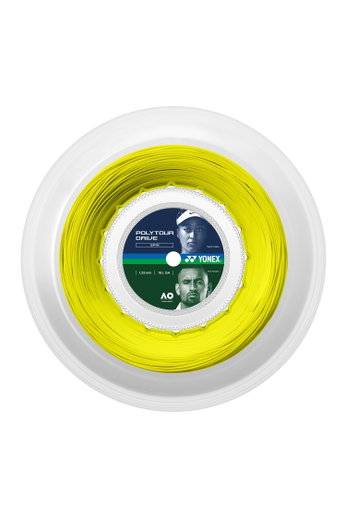 Yonex Tennissaite Poly Tour Drive 1.25 (Haltbarkeit+Spin) gelb 200m Rolle