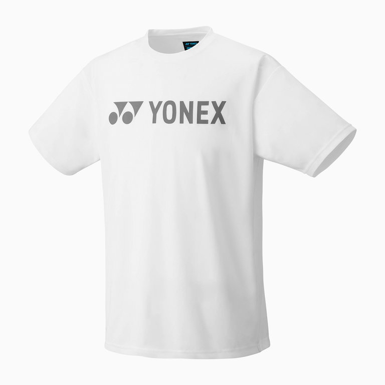 Yonex Sport-Tshirt Practice YJ0046 Big Logo (100% Polyester) 2025 weiss Jungen