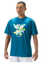 Yonex Sport-Tshirt Graphic Practice YM0043 (100% Polyester) 2025 blaugrün Herren